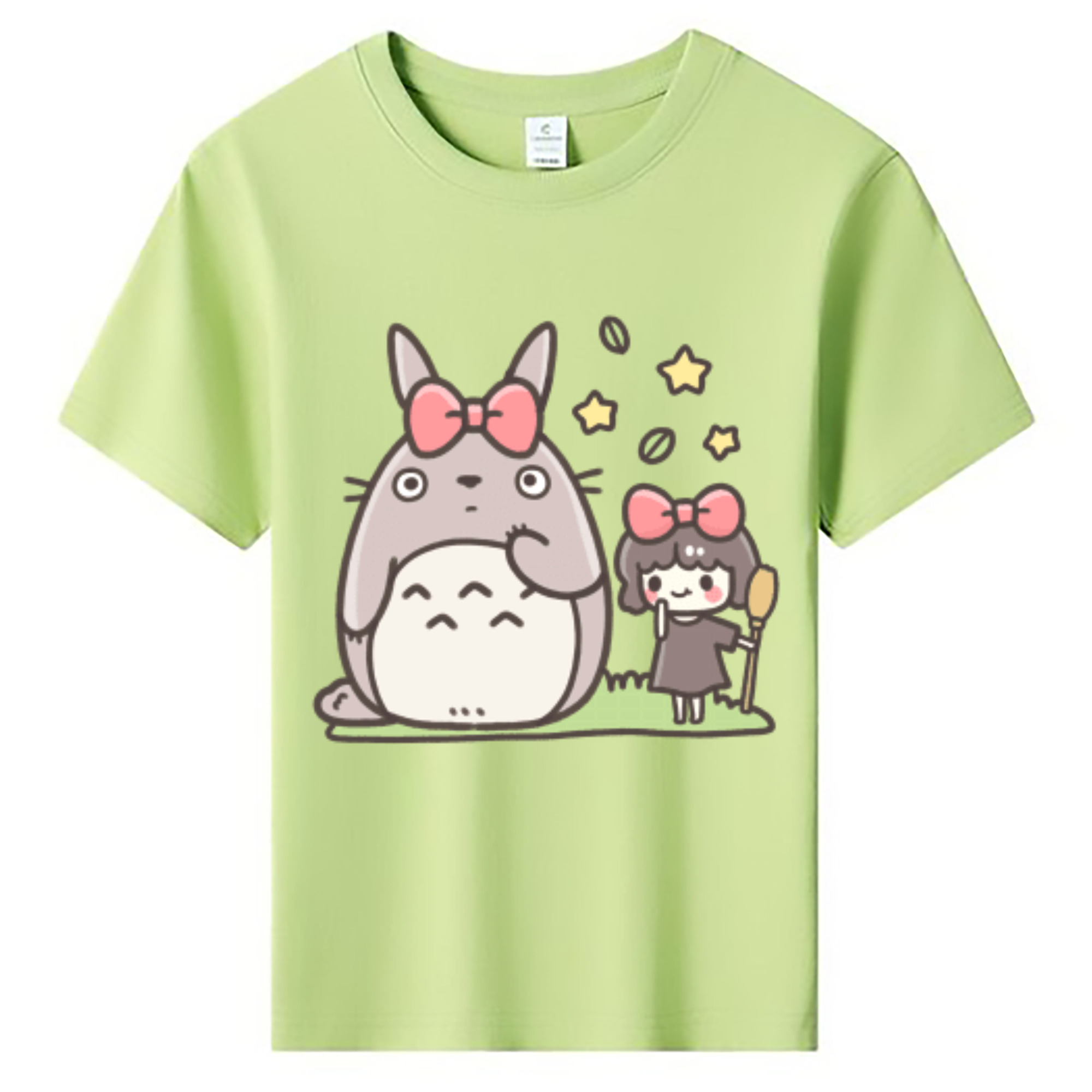 （画像用） となりのトトロ 草壁メイ 草壁サツキ My Neighbor Totoro Satsuki Kusakabe Mei Kusakabe 綿100％キッズTシャツ（フロントプリント）